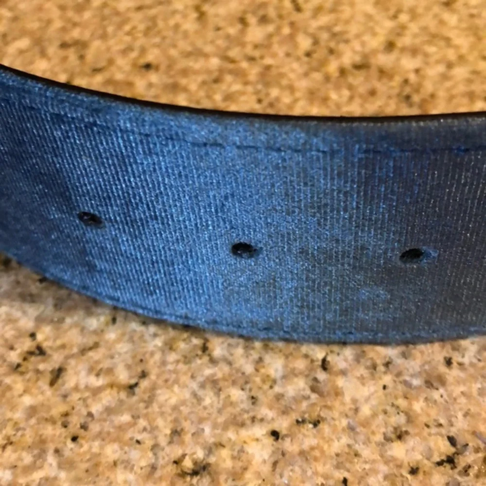 Steve Madden Belt- Teal Velour/‎ Black Reversible
